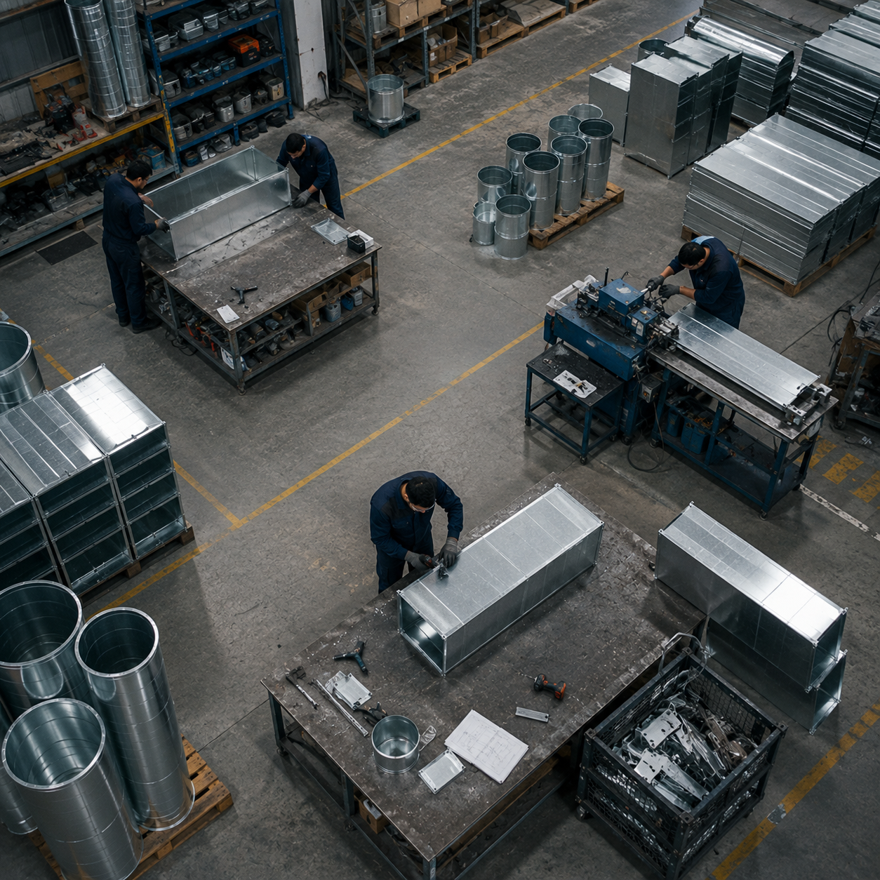 City Way HVAC duct manufacturing floor